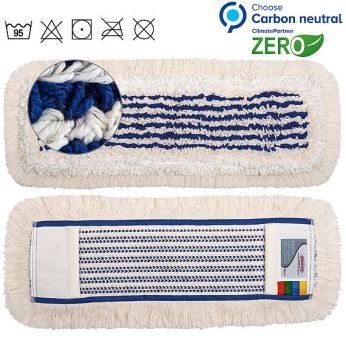 SPRINTUS - Excellent Profesionální kapsový mop z mikrovlákna a bavlny, 40 cm, bílý/modrý 302010