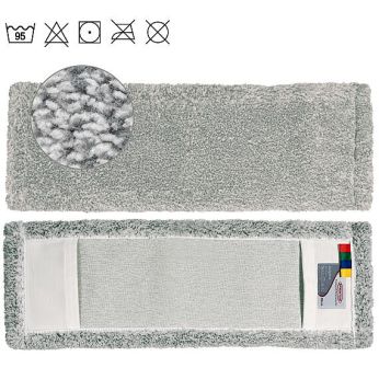 SPRINTUS - Delphin profesionální kapsový mop z mikrovlákna, 50 cm, bílý/šedý 301226