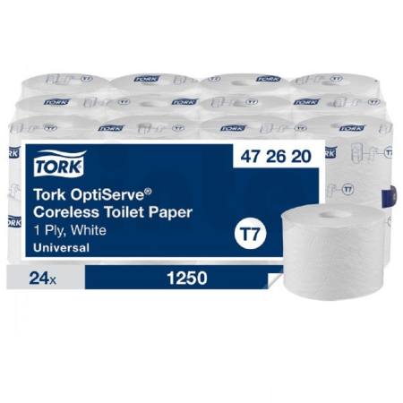 Tork OptiServe bezdutinkový toaletní papír, 1 vrs, T7, 24 rolí, 472620