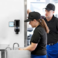 Tork držák na informace k zásobníku na mýdla a dezinfekční prostředky, černý, S4, S5, 511178