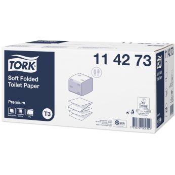TORK Folded Soft toaletní papír Premium, T3 - 7 560 útržků 114273