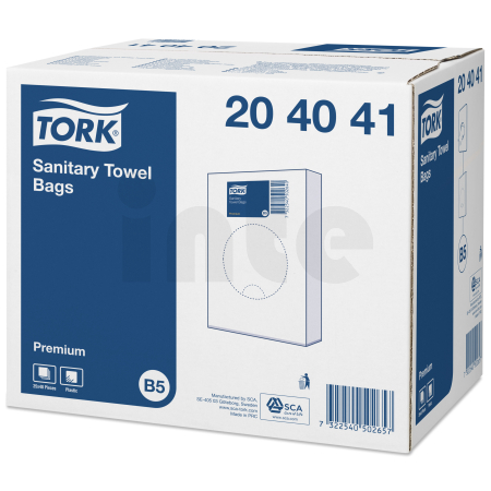 TORK hygienický sáček Premium,  48 bal. x 25 ks = 1200 ks, B5, 204041